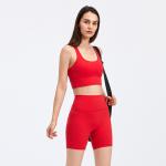 Yoga Buttery Soft Cross Back Push Up Energy RGS Bra Gym Fitness Set 230gsm