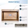 Buy cheap Top Mount Stainless Steel Kitchen Sinks Handmade Polished Surface from wholesalers