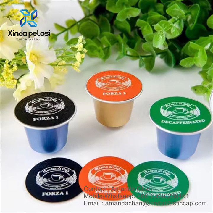 Die Cut Aluminum Food Foil Lid Foil Heat Seal Lid For Coffee Capsules