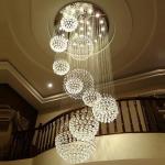 Long Crystal Chandelier Lighting Lustres Lampadari Modern Stage hallway light(WH