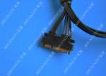 22 Pin Male to Female Hard Drive SATA Power Cable Black Slimline 20 Inch