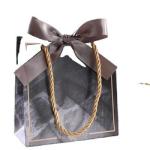 wholesale luxury foldable shopping bag custom logo black paper gift bag with