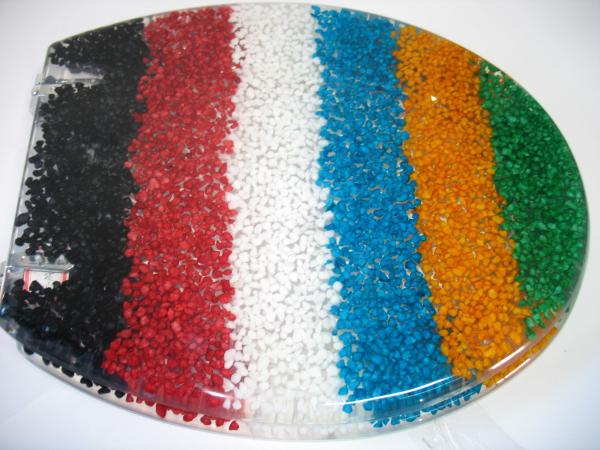 Buy cheap color stone poly resin toilet seat,17'18'19' from wholesalers