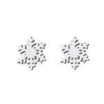 Stainless Steel Stud Earring For Women Man Snow Gold And Silver Color Lover's