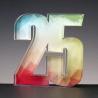 Buy cheap Modern Design Clear Acrylic Number Trophy for Employee Recognition 25 years from wholesalers