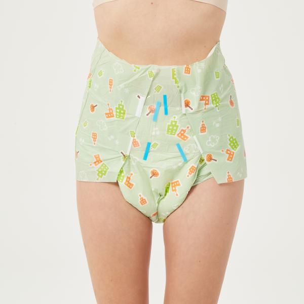 Soft Nonwoven Top Sheet Printed Adult Diapers for Leak Protection Free Sample