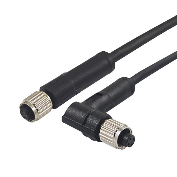 Buy cheap M5 Automation Connector Female 4pins Straight Molded Cable To Right Angle Connector from wholesalers