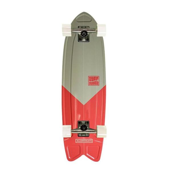 Aluminati Skateboards Summer Surf Fish V-Cut Cruiser Complete Skateboard - 8.12"