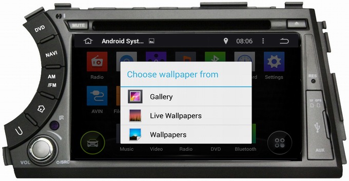 Ouchuangbo Car GPS Stereo Media Ssangyong Actyon Sports 2005-2013 Android 4.4 brazil map