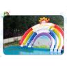 Buy cheap Anti - UV Inflatable Water Parks Triple Lanes PVC Rainbow Slide With Swimming Pool For Rentals from wholesalers