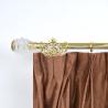 Buy cheap 1-6M Curtain Rod Set Metal Aluminum Crystal Finials With Brackets Window Decoration from wholesalers