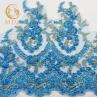 Buy cheap Gorgeous Clothing Blue Fashion Lace Trim Decoration 1 yard Length With Stones from wholesalers