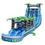 Outdoor Water Slide Jumper Inflatable Bouncer Hous Blue Tree Slides For Sale