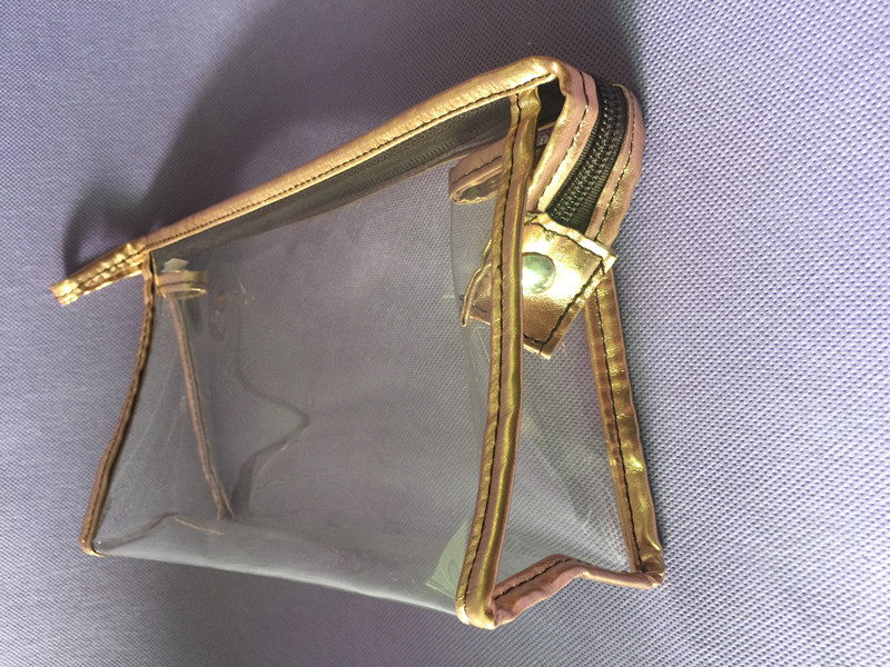 OEM Eco Friendly PVC Packing Bag Sewing Clear Zipper For Cosmetic / Makeup