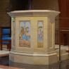 Buy cheap Marble Pulpit Table Natural Stone Carving Church Papal podium Western Style Religious Custom from wholesalers