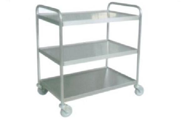 Buy cheap 3 Layers Stainless Steel Storage Shelves Hand Trolley Cart Supermarket Equipment from wholesalers