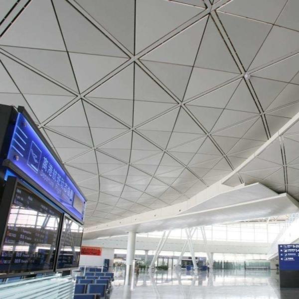 Buy cheap Perforated Acoustic Metal Ceiling Tiles Powder Coated Triangular For Convention Center from wholesalers
