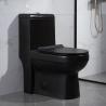 Buy cheap Hotel Siphonic One Piece Toilet Top Flush Floor Mounted Black 690x360x810mm from wholesalers