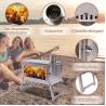 Buy cheap Outdoor Patio Camping BBQ Party Portable Stainless Steel Wood Burning Camp Stove with Chimney Pipes from wholesalers