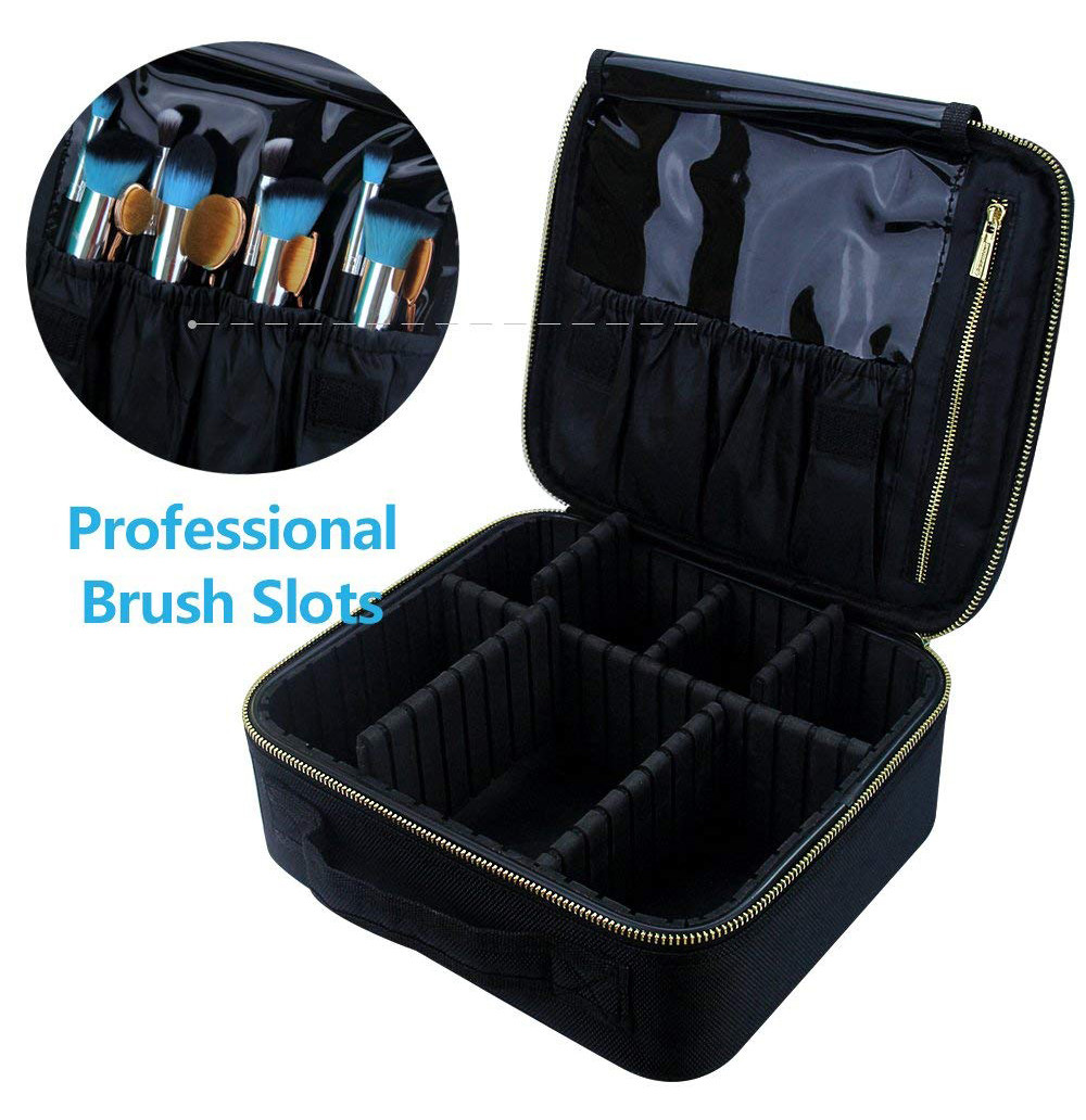 Dust Proof Nylon Makeup Bag Organizer With Compartments