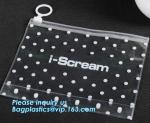Zipper Pouch Plastic Cosmetic Bag Pouch Vinyl Slider Zipper Bag, travel plain