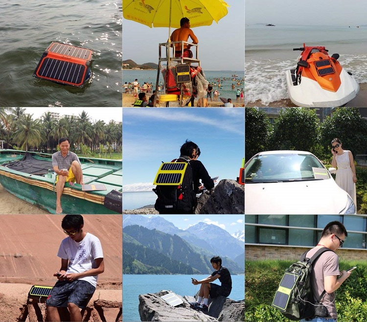 10.6W Monocrystalline Silicon Solar Panel For Outdoor Emergency Cell Phone Charging