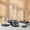 Buy cheap Glass Dome with Wooden Base Glass for candle Mini Cake Stand Glass Display Dome from wholesalers