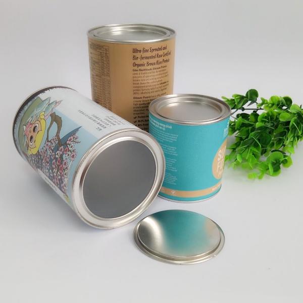 Hot Stamping Paper Composite Can Packaging For Chocolate Powder / Coffee Powder