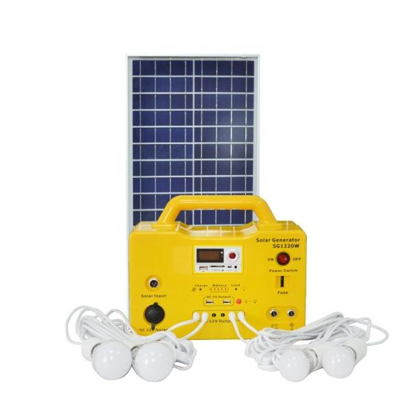 Buy cheap Home And Outdoor Phone Power Charging FM Radio MP3 Player 20W Solar Power Bank Charger , Solar Lighting Kit SG1220 from wholesalers