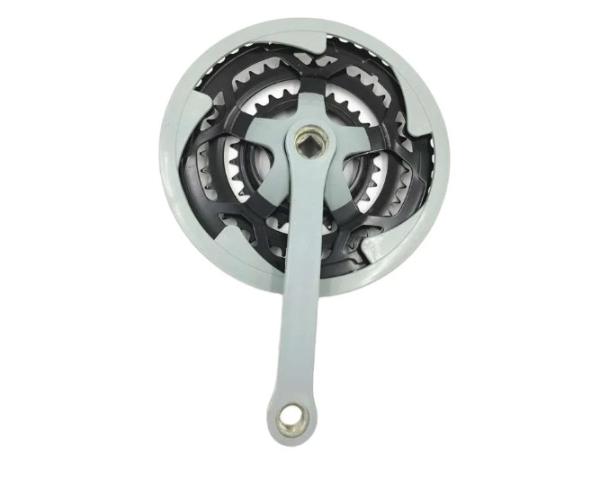 Buy cheap Hot sale Gary color mountain bicycle chain wheel and crank. 3 speed Mountain bike sprocket set 28 38 48T 165MM. from wholesalers
