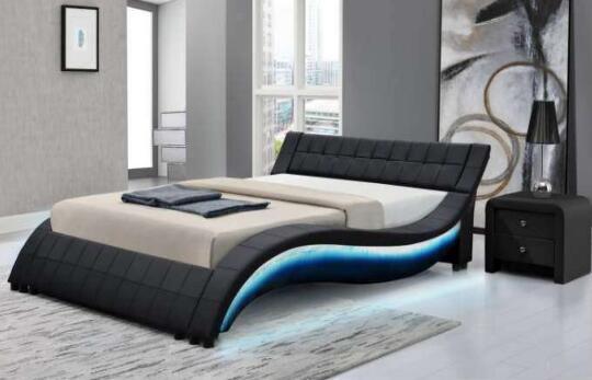 Buy cheap Wholesale Confortable Plywood Bed Frame Remote Cotrol LED Ligting from wholesalers