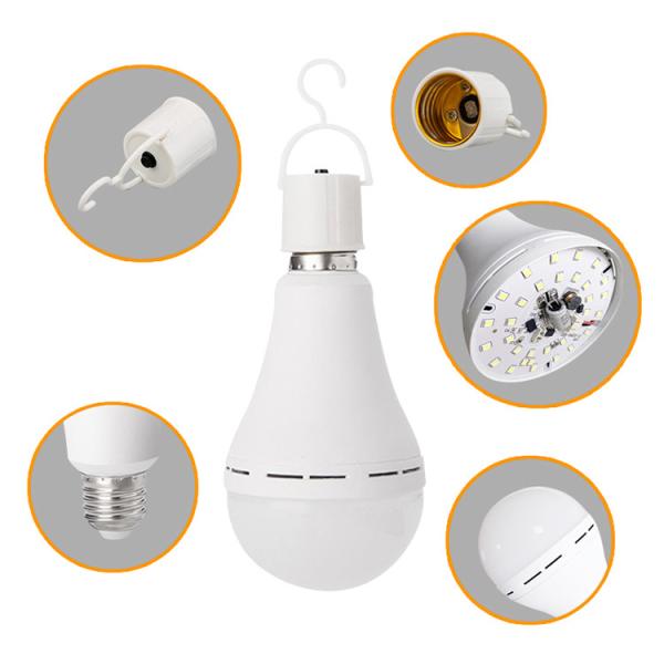 Buy cheap Solar Rechargeable Bulb 5000k Triac dimmable 2 Hours battery life from wholesalers