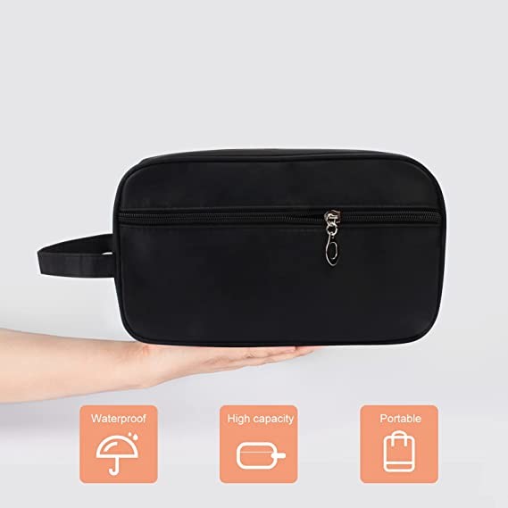 Lightweight Water Resistant Mens Shaving Bag for Travelling, Travel Dopp Kit for Toiletries Accessories