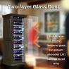 Buy cheap Freestanding Dark Brown Wooden Frame Wine Cooler Cabinet With Locker from wholesalers