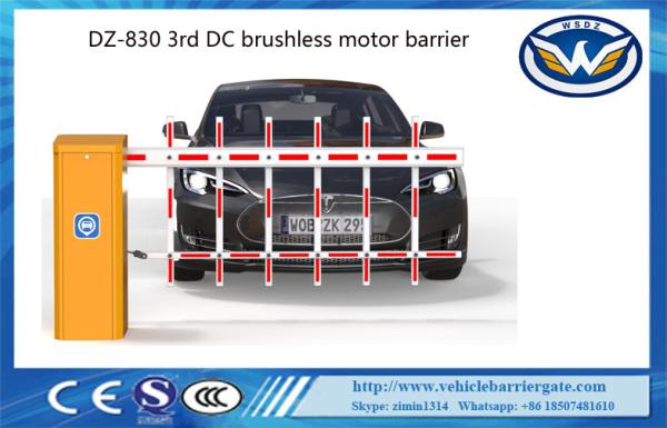 Heavy Duty Automatic Boom Barrier RS485 24VDC Brushless Motor With Two Fence