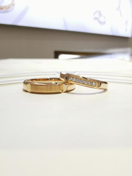 Buy cheap Shining Dominating Women14 Men19 Couple Rings Rose Gold from wholesalers