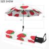 Buy cheap Strawberry Print UV Protection Semi Automatic Windproof Foldable Umbrella For Women from wholesalers