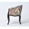 Buy cheap Elegant black oak Wood Frame French Style Chair Crazy birds Fabric Antique Armchair Accent chair from wholesalers