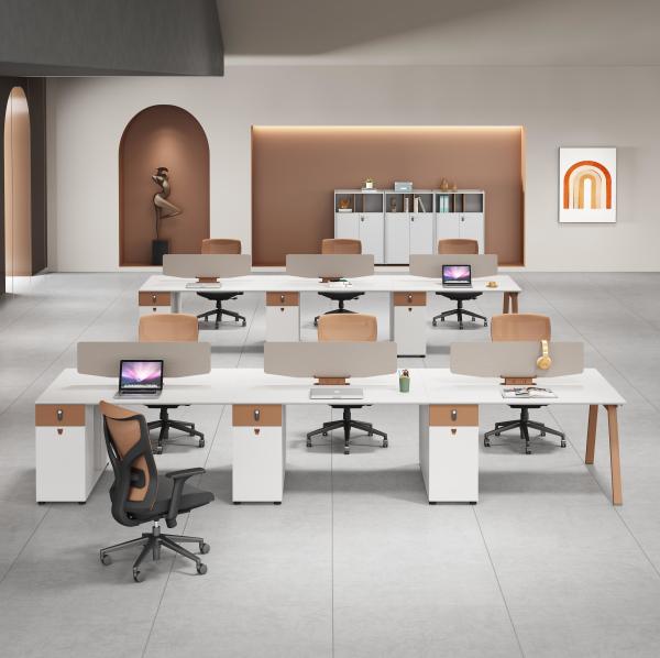 Buy cheap Wooden 2 4 6 Seat Cubicles Desk Workstation Office Furniture Modular Office Desk Work Station from wholesalers