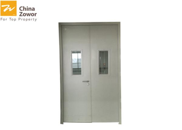 Buy cheap Various Colors Powder Coating Finish Prehung Steel Fire Safety Door With Vision Panel from wholesalers