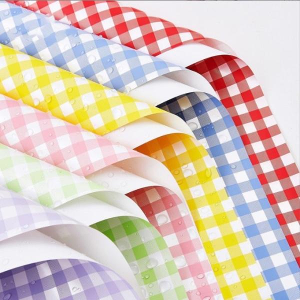 Buy cheap Summer checkered flower wrapping paper, bouquet wrapping materials, flower shop waterproof checkered, Ouya paper flower art materials from wholesalers