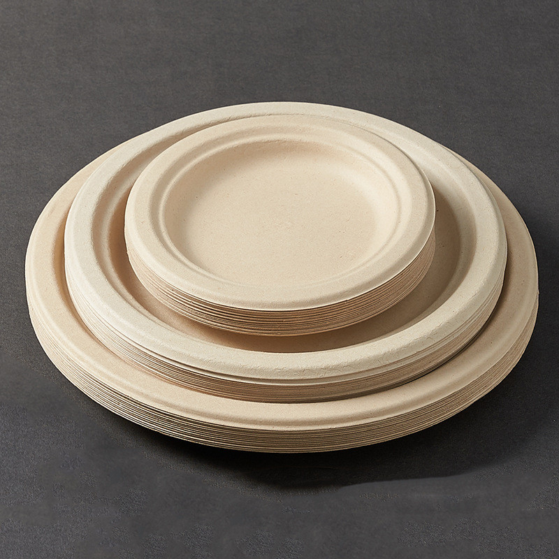 Greaseproof Microwavable Biodegradable Food Container Disposable Bagasse Plate
