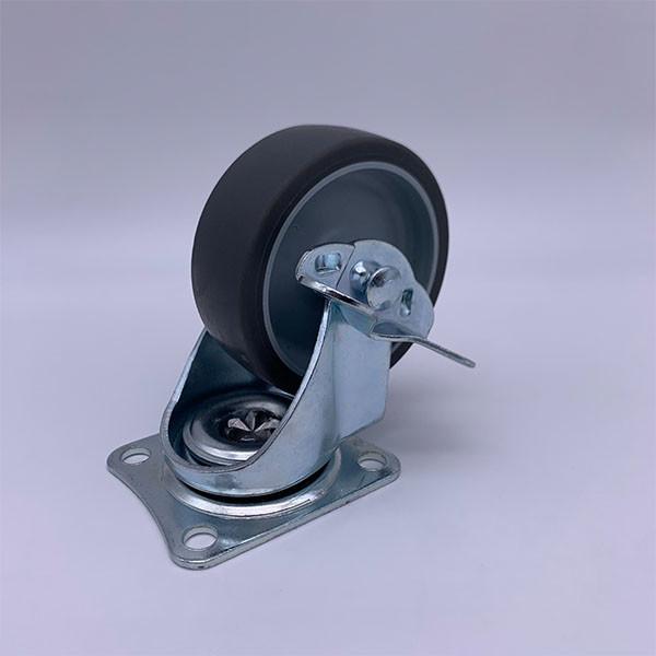 Buy cheap Noise-Free Elastic Thermoplastic Rubber Caster Wheels with Brake 2 Inch from wholesalers