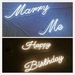 Wall Mounted Neon Letter Signs Happy Birthday high light transmittance Acrylic