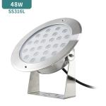 48Watts Outdoor LED Underwater Lights SS 316L Garden Pond Underwater Lights