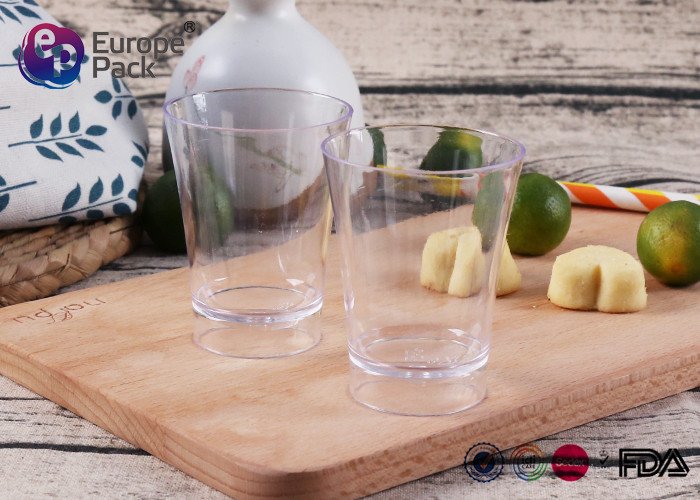 Round Dessert Cups Plastic 3Oz Hard Crystal Clear Plastic Disposable Bowls