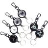 Buy cheap Deyi Badge Reel Heavy Duty Retractable Keychain With All Metal Carabiner Key Ring Fishing Cycling Hiking from wholesalers