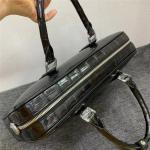 Authentic Crocodile Belly Skin Businessmen Briefcase Large Working Purse Genuine