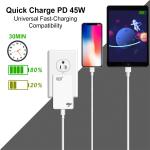 20V 2.25A USB A Fast Charger USB C 45W PD Adapter Charger JP US Plug