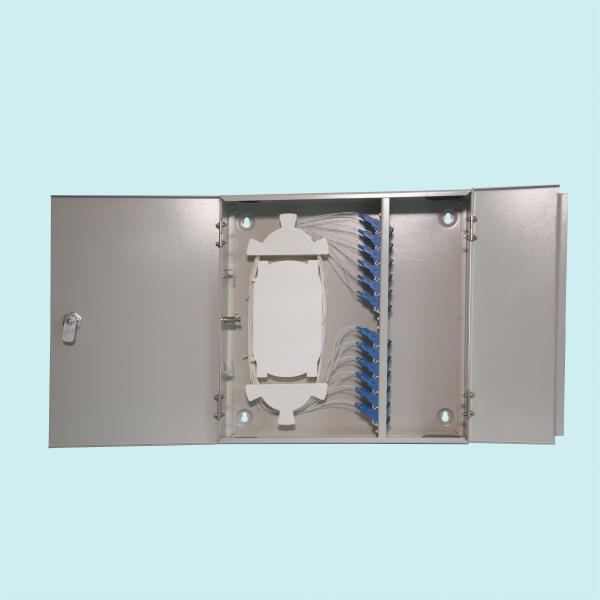 Metal Body Wall Mount Fiber Termination Box , Fiber Optic Joint Box 24/48/72